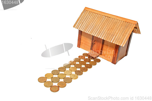 Image of toy house on white background