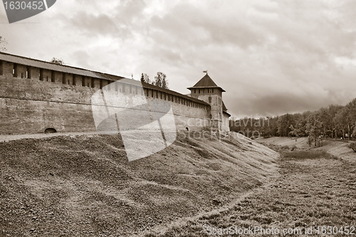 Image of ancient fortress on small hill