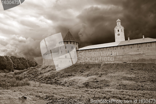 Image of ancient fortress on small hill