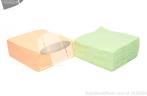 Image of napkins on white background