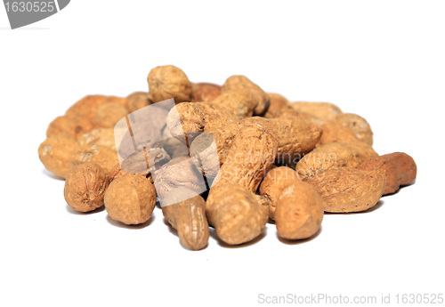 Image of peanuts on white background