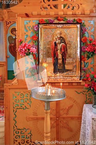 Image of interior rural orthodox christian church