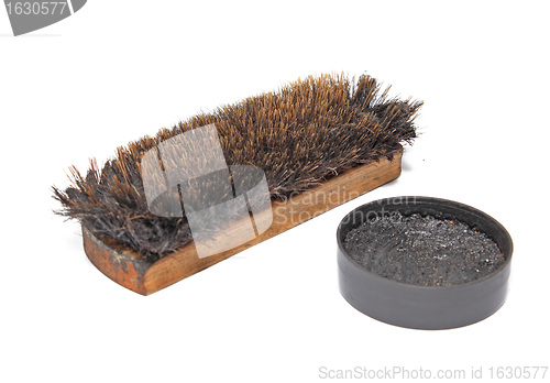 Image of shoe brush on white background