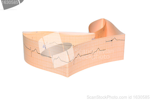 Image of cardiogram on white background