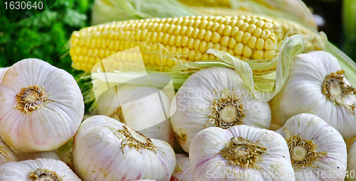 Image of Garlic and corn