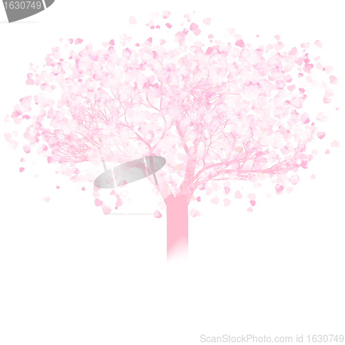 Image of Valentine tree with hearts. EPS 8