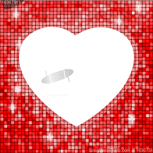 Image of Red fame in the shape of heart. EPS 8