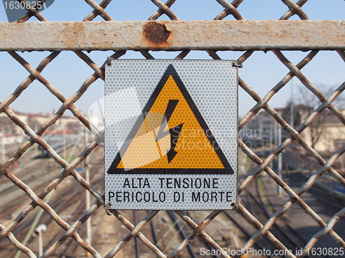Image of Electric shock sign