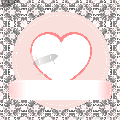 Image of Valentine's day vector background hearts with ribbon