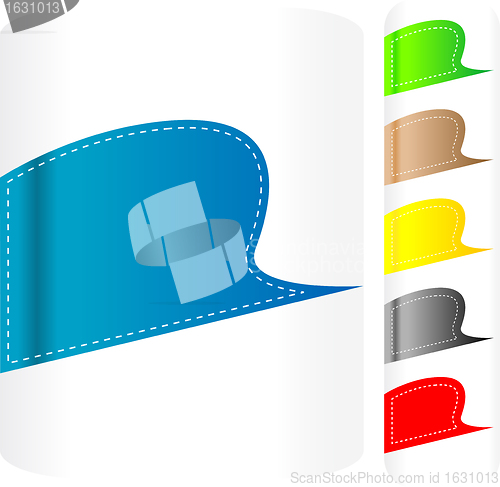 Image of Multicolored stickers set. Vector label
