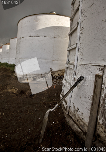 Image of Prairie Granary after storm