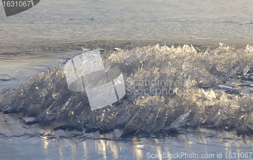 Image of Ice Crystals Forming on Lake