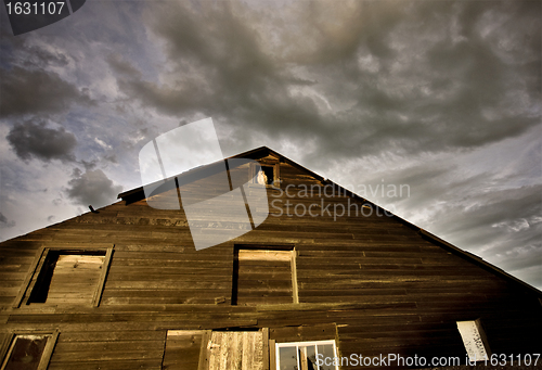 Image of Abandoned Farm House Great Horned Owl