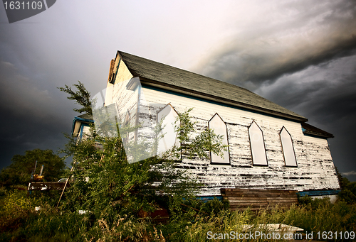 Image of Abandoned Church After Storm