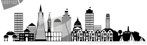 Image of San Francisco City Skyline Panorama Clip Art