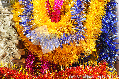 Image of garlands and decorations for Christmas and New Year