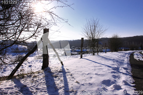 Image of campaign under the sun and winter snow