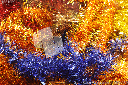 Image of garlands and decorations for Christmas and New Year