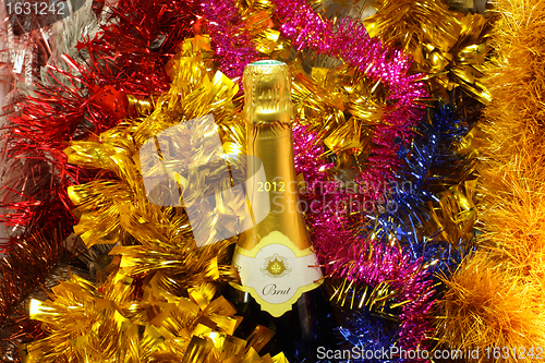 Image of garlands and decorations for Christmas and New Year