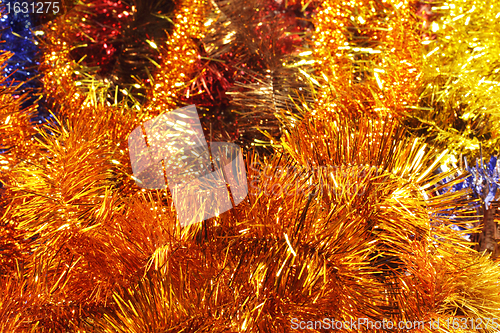 Image of garlands and decorations for Christmas and New Year