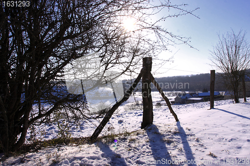 Image of campaign under the sun and winter snow