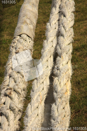 Image of Rope for mooring a boat to a pier