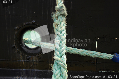 Image of Rope for mooring a boat to a pier