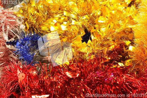 Image of garlands and decorations for Christmas and New Year