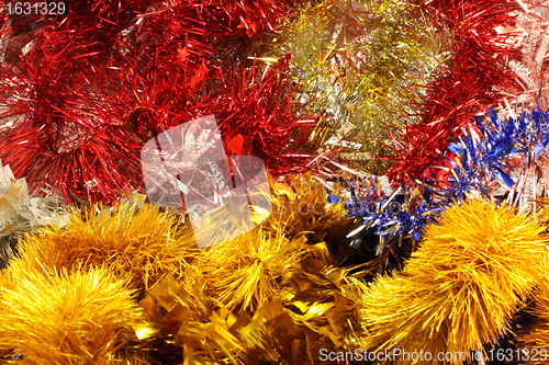 Image of garlands and decorations for Christmas and New Year