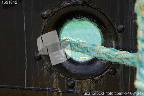 Image of Rope for mooring a boat to a pier