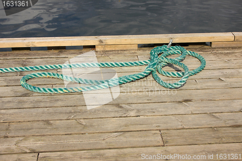 Image of Rope for mooring a boat to a pier