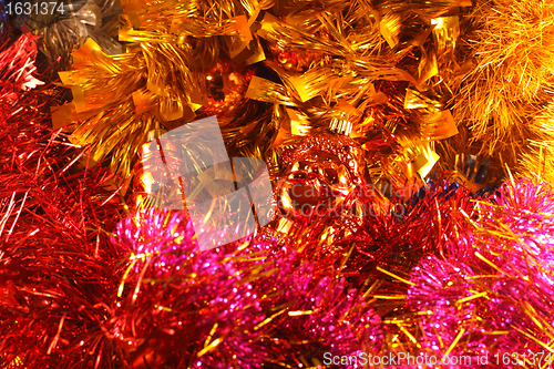 Image of garlands and decorations for Christmas and New Year