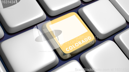 Image of Keyboard (detail) with Colorado map key