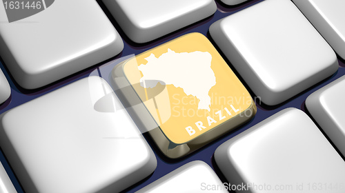 Image of Keyboard (detail) with Brazil key