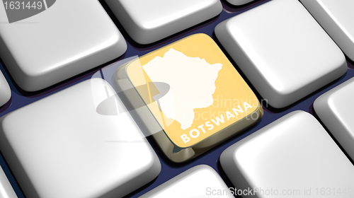 Image of Keyboard (detail) with Botswana key