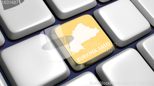 Image of Keyboard (detail) with Burkina Faso key