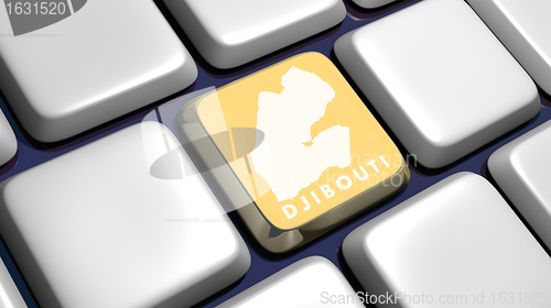 Image of Keyboard (detail) with Djibouti key