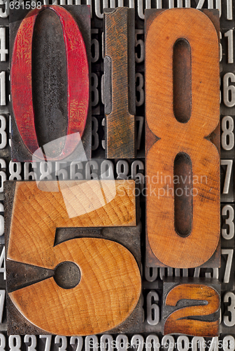 Image of number abstract in letterpress type