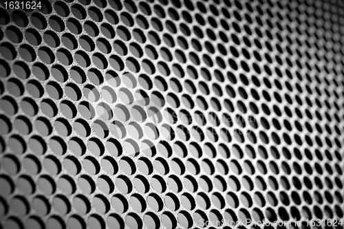 Image of abstract metallic grid