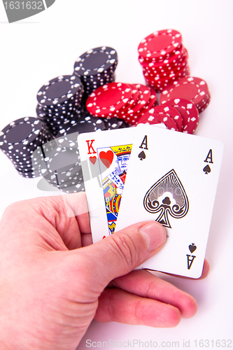 Image of king of hearts and black jack