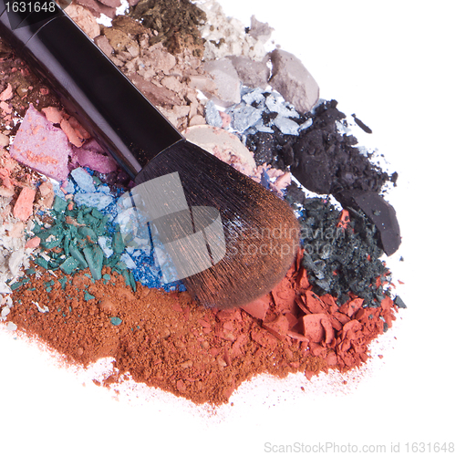 Image of set of multicolor crushed eyeshadows