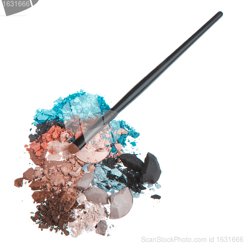 Image of set of multicolor crushed eyeshadows