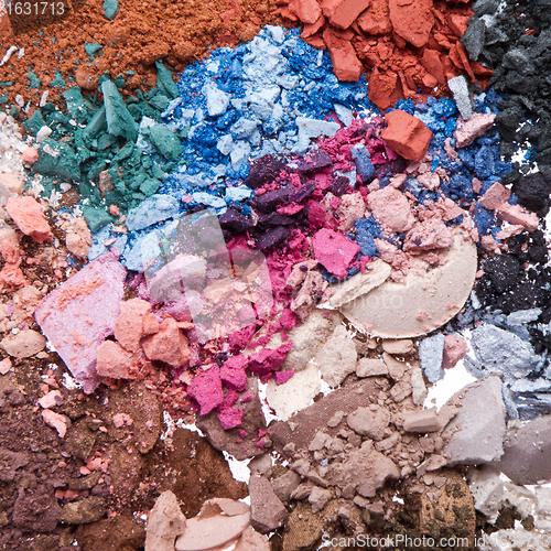 Image of set of multicolor crushed eyeshadows