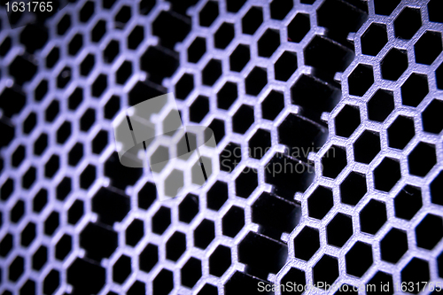 Image of abstract metallic grid