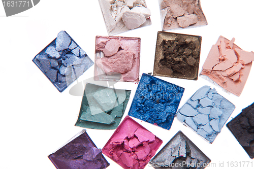 Image of multicolored crushed eyeshadows
