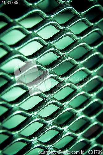 Image of abstract metallic grid