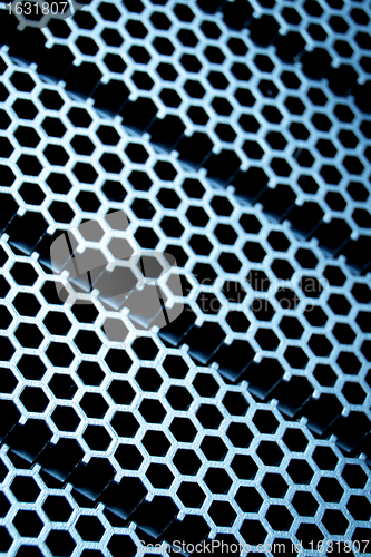 Image of abstract metallic grid