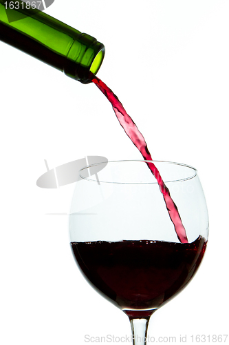 Image of pouring red wine 