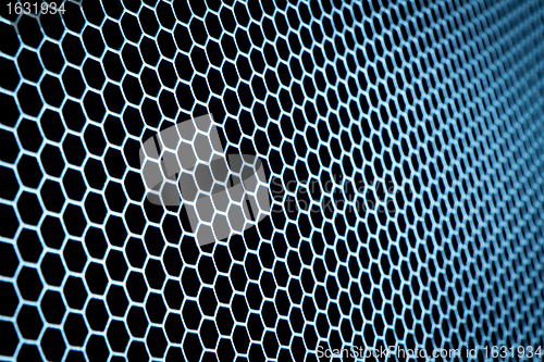 Image of abstract metallic grid