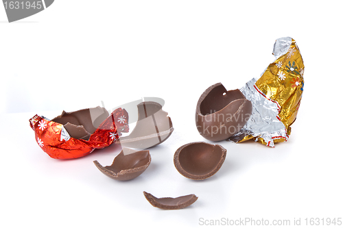 Image of cracked chocolate egg 